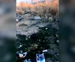 تصاویری دلخراش از محل سانحه هواپیمای سقوط کرده
