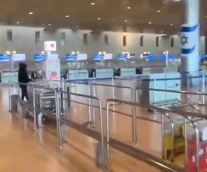 فرودگاه تل آویو به خاطر تنش در خاورمیانه خالی شد +فیلم