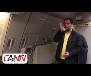 مداحى در هواپیما در حضور نمایندگان مجلس