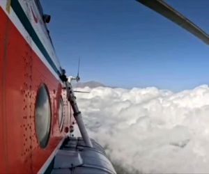 لحظات نجات و انتقال هوایی کوهنورد سقوط کرده در قله دماوند + فیلم