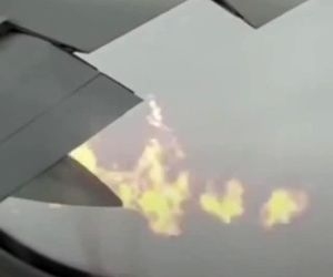 فرود اضطراری بویینگ ۷۶۷ دلتا به دلیل آتش گرفتن موتور