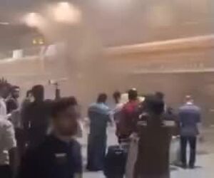 آتش‌سوزی گسترده در فرودگاه بین‌المللی لاهور پاکستان؛ تمامی پروازها لغو شد

