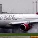فرود ایرباس A330 شرکت هواپیمایی ویرجین آتلانتیک با استفاده از سیستم رانش معکوس در فرودگاه منچستر