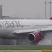 فرود ایرباس A330 شرکت هواپیمایی ویرجین آتلانتیک با استفاده از سیستم رانش معکوس در فرودگاه منچستر