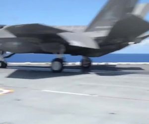 تیک‌آف F35c از روی ناو