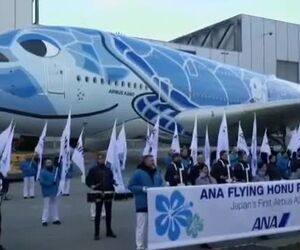 رنگ آمیزی اولین A380 ژاپن