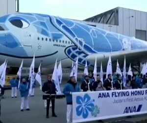 رنگ آمیزی اولین A380 ژاپن