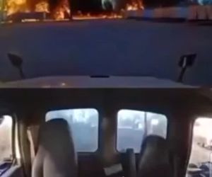 لحظه سقوط هواپیمای باری در آمریکا