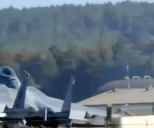 فرود اضطراری جنگنده ضربتی F-15 ایگل 