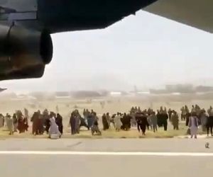 ویدیویی از دید کسانی که روی بدنه C17 قرار داشتند