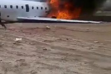 آتش‌سوزی هواپیمای حامل وزیر معادن کنگو 