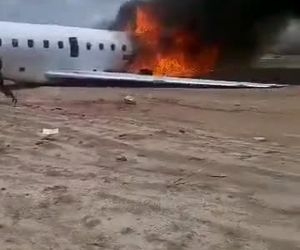 آتش‌سوزی هواپیمای حامل وزیر معادن کنگو 