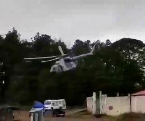 سقوط هلیکوپتر ارتش مکزیک در جاده