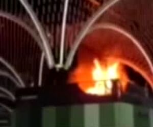 آتش سوزی در فرودگاه بین المللی بغداد