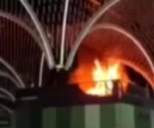 آتش سوزی در فرودگاه بین المللی بغداد