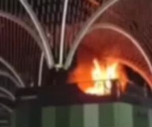 آتش سوزی در فرودگاه بین المللی بغداد