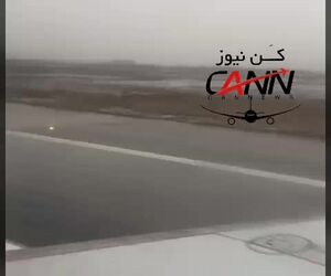 لندینگ در هوای برفی مشهد -پرواز زاگرس EP-ZAM