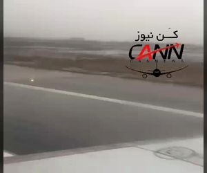 لندینگ در هوای برفی مشهد -پرواز زاگرس EP-ZAM