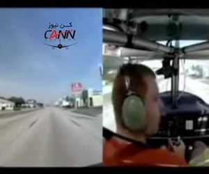 فرود اضطراری هواپیمای سبک در خیابان!