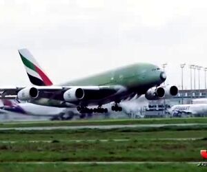 اولین تیک‌آف آخرین ایرباس A380 تولید شده توسط ایرباس