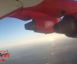 باز کردن فلپ در تقرب به فرودگاه اهواز توسط هواپیماى Avro Rj  قشم ایر