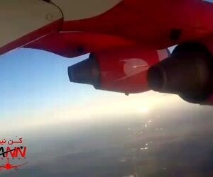 باز کردن فلپ در تقرب به فرودگاه اهواز توسط هواپیماى Avro Rj  قشم ایر