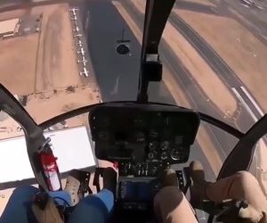 تمرین مانور Auto rotation از درون هلیکوپتر