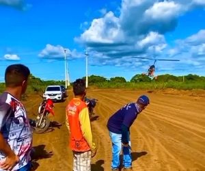 سقوط جایرو پلین لحظه‌ای بعد از تیک‌آف