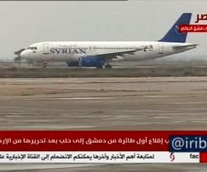 پس از 8 سال، نخستین هواپیما از فرودگاه بین المللی دمشق عازم فرودگاه بین المللی حلب شد
