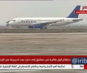 پس از 8 سال، نخستین هواپیما از فرودگاه بین المللی دمشق عازم فرودگاه بین المللی حلب شد