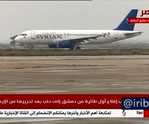 پس از 8 سال، نخستین هواپیما از فرودگاه بین المللی دمشق عازم فرودگاه بین المللی حلب شد