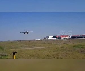 تصاویری از لندینگ ایرباسA340-300در فرودگاه امام خمینی (ره) 