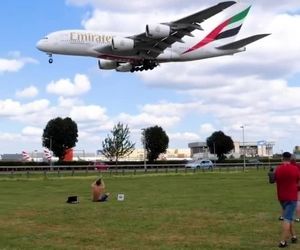 ویدیویی اسلوموشن از پرواز سوپر جامبو 