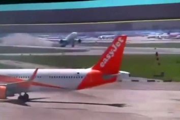 برخورد شدید دم هواپیمای بوئینگ ۷۷۷ با باند موقع تیک‌آف