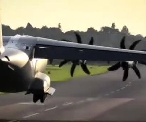 اپروچ (تقرب) ایرباس A400M از نمایی دیدنی