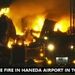  آتش‌ گرفتن هواپیمای ژاپنی در فرودگاه 