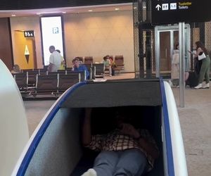 تعبیه کپسول‌های استراحت در فرودگاه باکو + فیلم