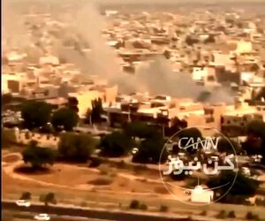 محل سقوط ایرباس٣٢٠ پاکستان از درون هواپیماى دیگرى که در حال فرود در فرودگاه کراچى است. 