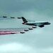 پرواز فورمیشن ایرباس A380 شرکت هواپیمایی حامل پرچم بریتانیا؛ 
