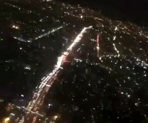 تایم لپسی از فرود شبانگاهی در فرودگاه مهرآباد 