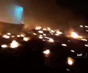 تصاویر اولیه از حریق هواپیمای اوکراینی در منطقه شهریار تهران
