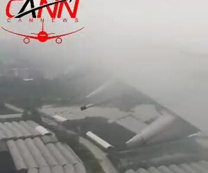 فرود ایرباس A340-600 ماهان به ریجستر EP-MMF در فرودگاه گوانژو 