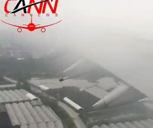 فرود ایرباس A340-600 ماهان به ریجستر EP-MMF در فرودگاه گوانژو 